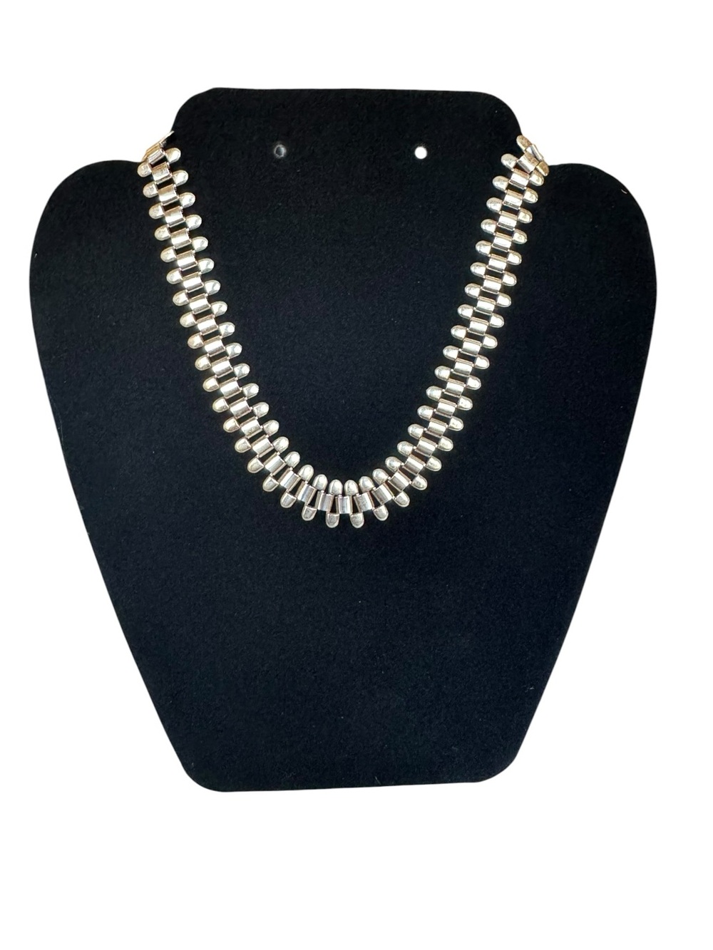 Elegant Sterling Silver Link Statement Necklace - Women Jewelry